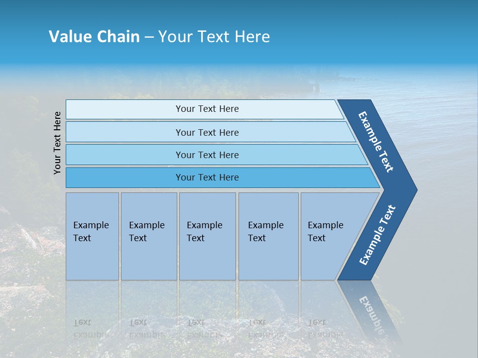 Overview Of Several Bays On Lake Superior North Shore. More With Keyword Series14 PowerPoint Template