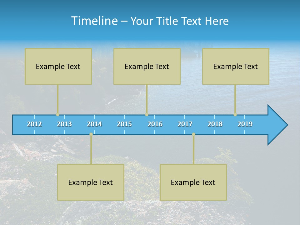 Overview Of Several Bays On Lake Superior North Shore. More With Keyword Series14 PowerPoint Template