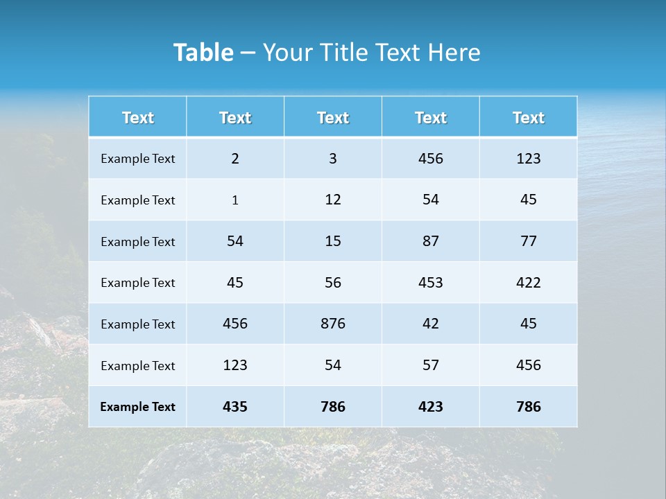 Overview Of Several Bays On Lake Superior North Shore. More With Keyword Series14 PowerPoint Template