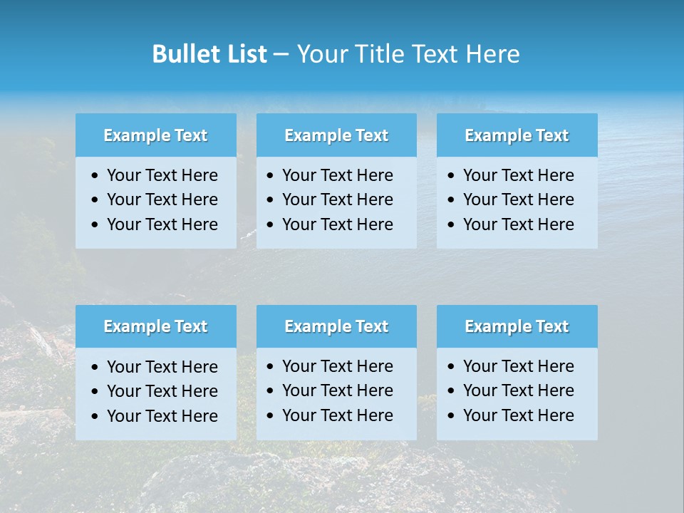 Overview Of Several Bays On Lake Superior North Shore. More With Keyword Series14 PowerPoint Template