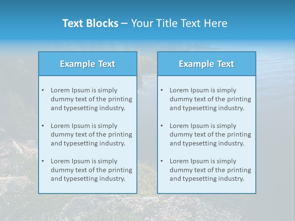 Overview Of Several Bays On Lake Superior North Shore. More With Keyword Series14 PowerPoint Template