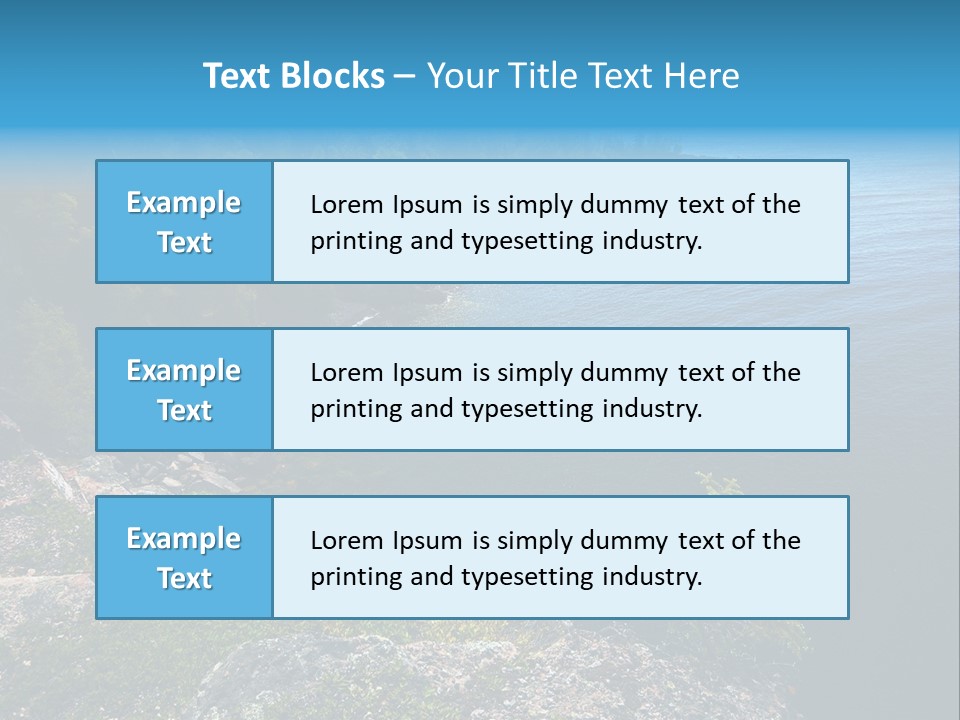Overview Of Several Bays On Lake Superior North Shore. More With Keyword Series14 PowerPoint Template