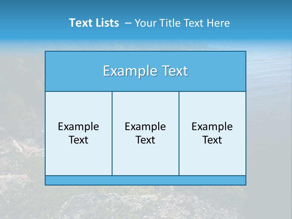Overview Of Several Bays On Lake Superior North Shore. More With Keyword Series14 PowerPoint Template
