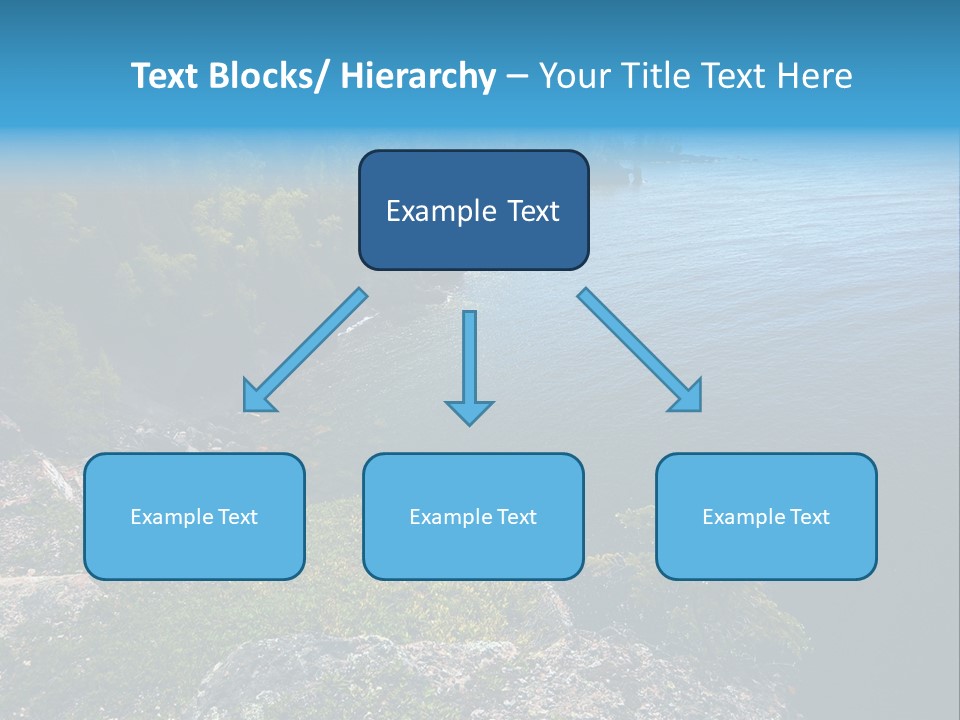 Overview Of Several Bays On Lake Superior North Shore. More With Keyword Series14 PowerPoint Template