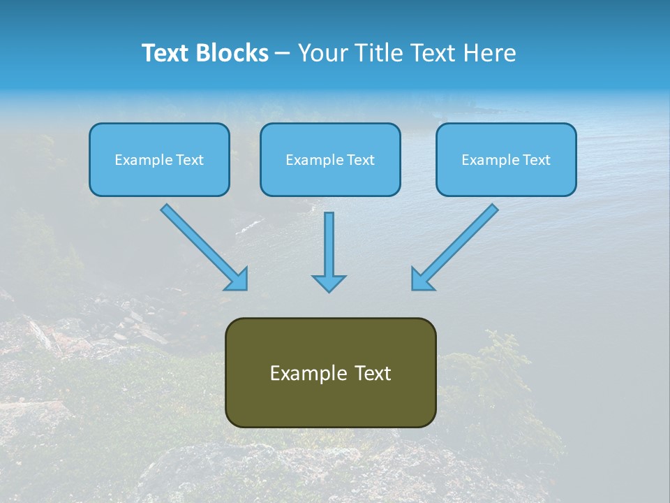 Overview Of Several Bays On Lake Superior North Shore. More With Keyword Series14 PowerPoint Template