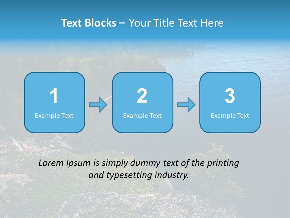Overview Of Several Bays On Lake Superior North Shore. More With Keyword Series14 PowerPoint Template