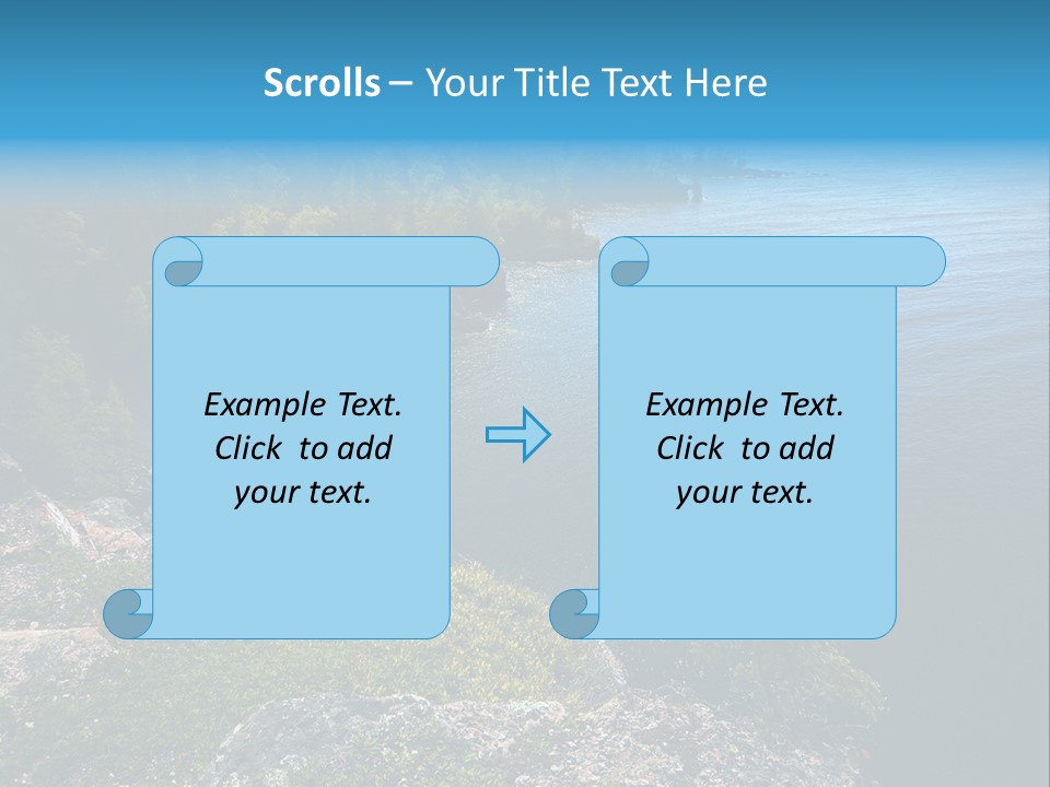 Overview Of Several Bays On Lake Superior North Shore. More With Keyword Series14 PowerPoint Template