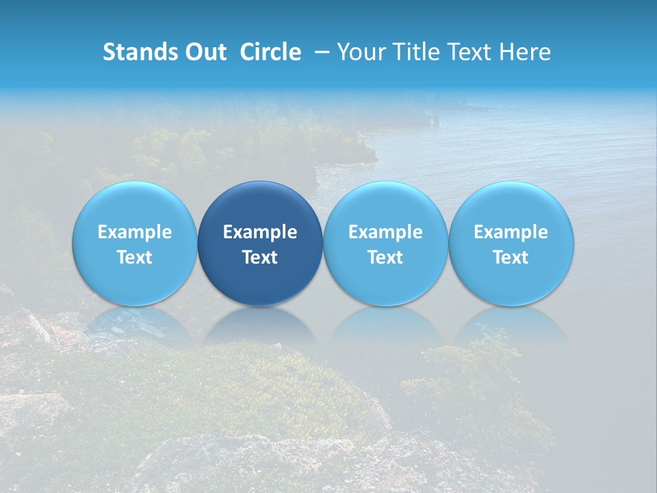 Overview Of Several Bays On Lake Superior North Shore. More With Keyword Series14 PowerPoint Template