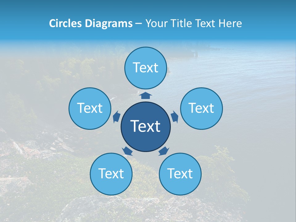 Overview Of Several Bays On Lake Superior North Shore. More With Keyword Series14 PowerPoint Template