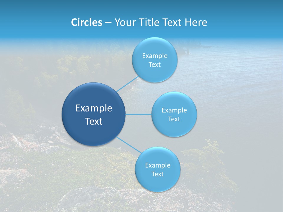 Overview Of Several Bays On Lake Superior North Shore. More With Keyword Series14 PowerPoint Template