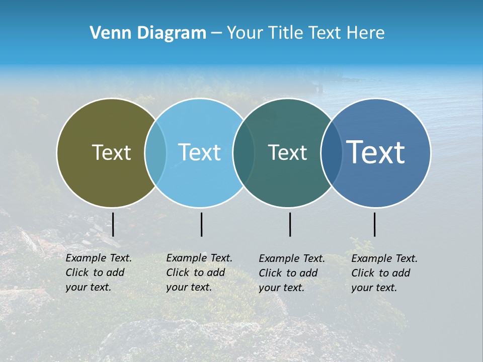 Overview Of Several Bays On Lake Superior North Shore. More With Keyword Series14 PowerPoint Template