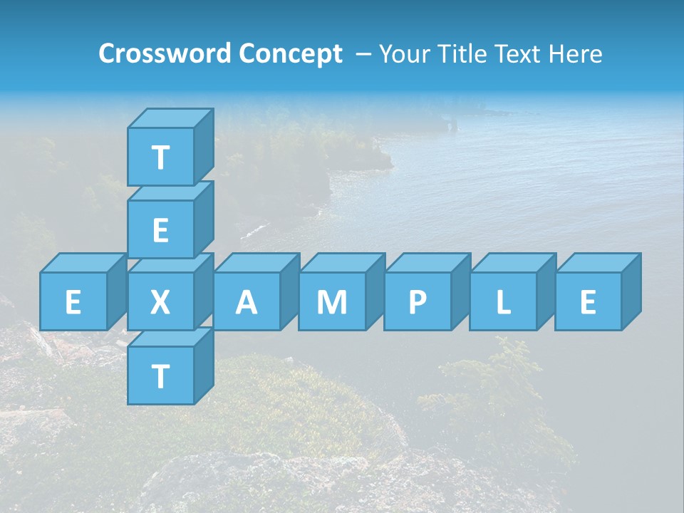 Overview Of Several Bays On Lake Superior North Shore. More With Keyword Series14 PowerPoint Template