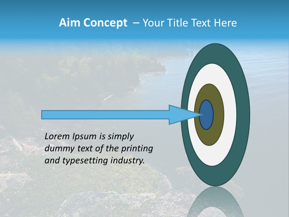 Overview Of Several Bays On Lake Superior North Shore. More With Keyword Series14 PowerPoint Template
