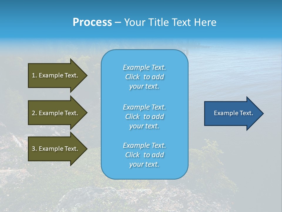 Overview Of Several Bays On Lake Superior North Shore. More With Keyword Series14 PowerPoint Template
