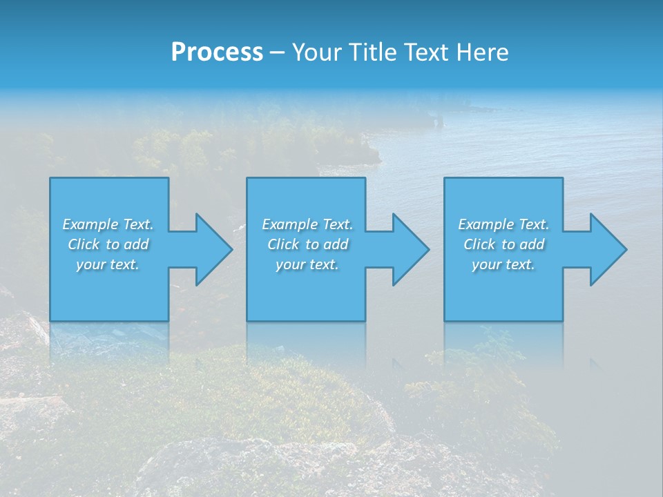 Overview Of Several Bays On Lake Superior North Shore. More With Keyword Series14 PowerPoint Template