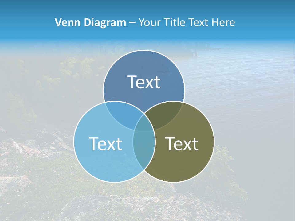 Overview Of Several Bays On Lake Superior North Shore. More With Keyword Series14 PowerPoint Template
