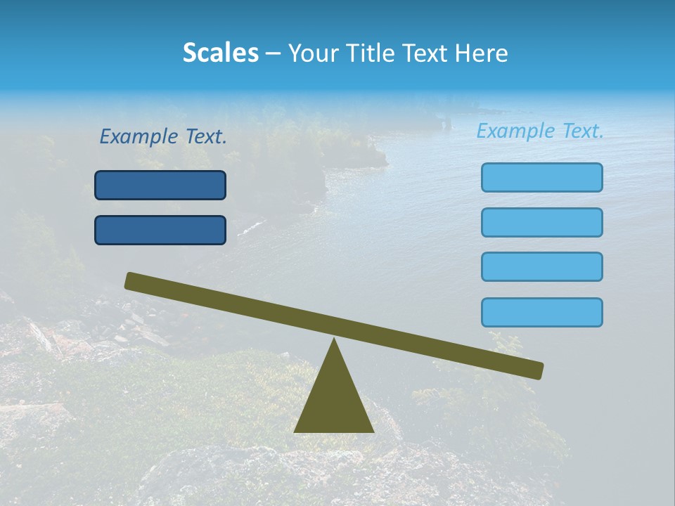 Overview Of Several Bays On Lake Superior North Shore. More With Keyword Series14 PowerPoint Template