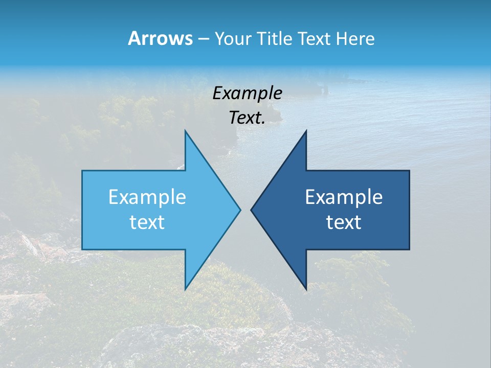 Overview Of Several Bays On Lake Superior North Shore. More With Keyword Series14 PowerPoint Template