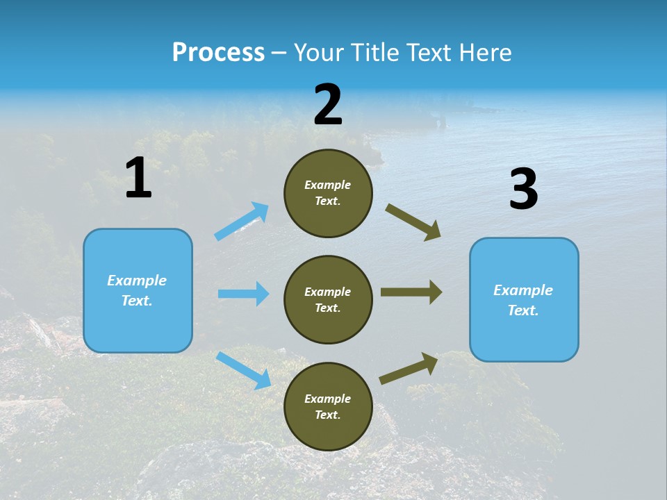 Overview Of Several Bays On Lake Superior North Shore. More With Keyword Series14 PowerPoint Template