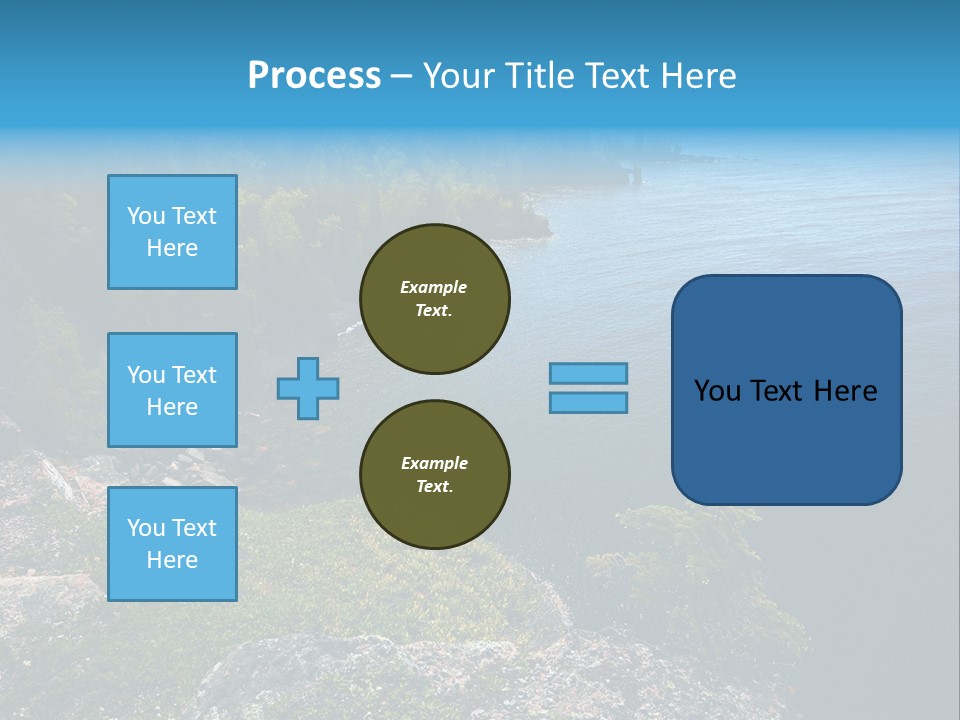 Overview Of Several Bays On Lake Superior North Shore. More With Keyword Series14 PowerPoint Template