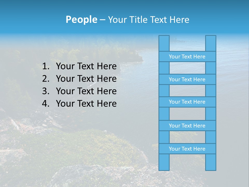 Overview Of Several Bays On Lake Superior North Shore. More With Keyword Series14 PowerPoint Template