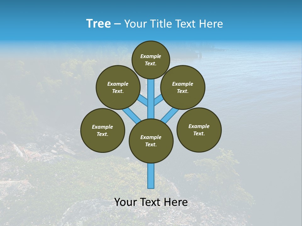 Overview Of Several Bays On Lake Superior North Shore. More With Keyword Series14 PowerPoint Template