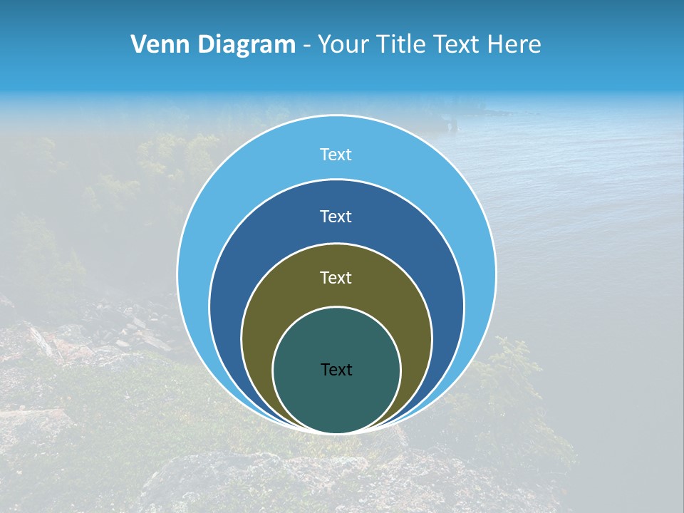 Overview Of Several Bays On Lake Superior North Shore. More With Keyword Series14 PowerPoint Template