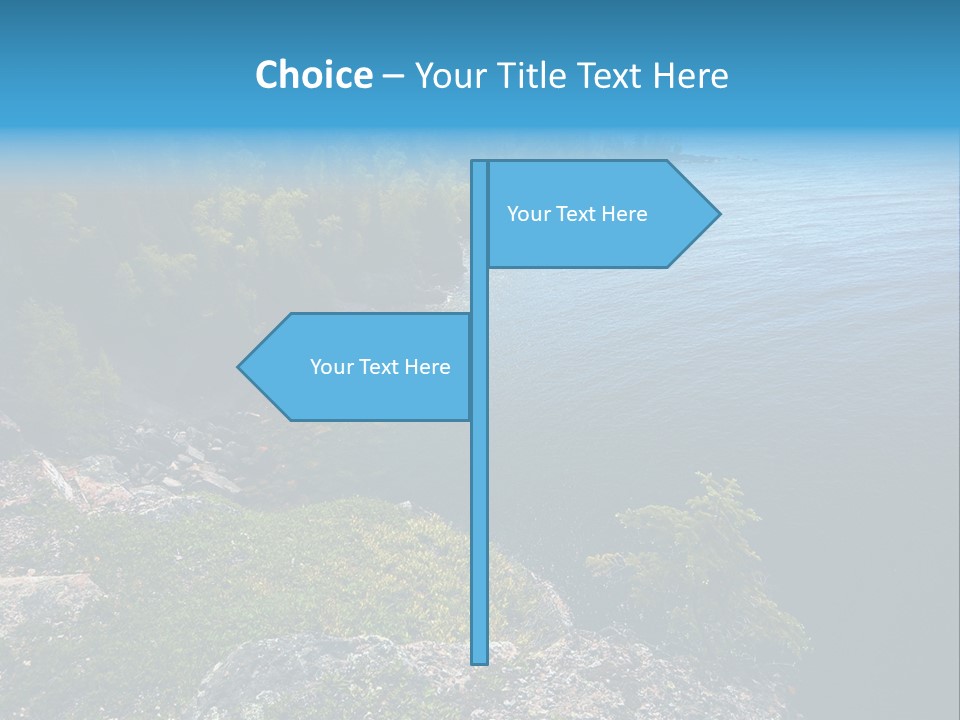 Overview Of Several Bays On Lake Superior North Shore. More With Keyword Series14 PowerPoint Template