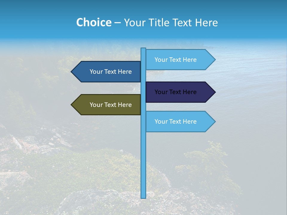 Overview Of Several Bays On Lake Superior North Shore. More With Keyword Series14 PowerPoint Template