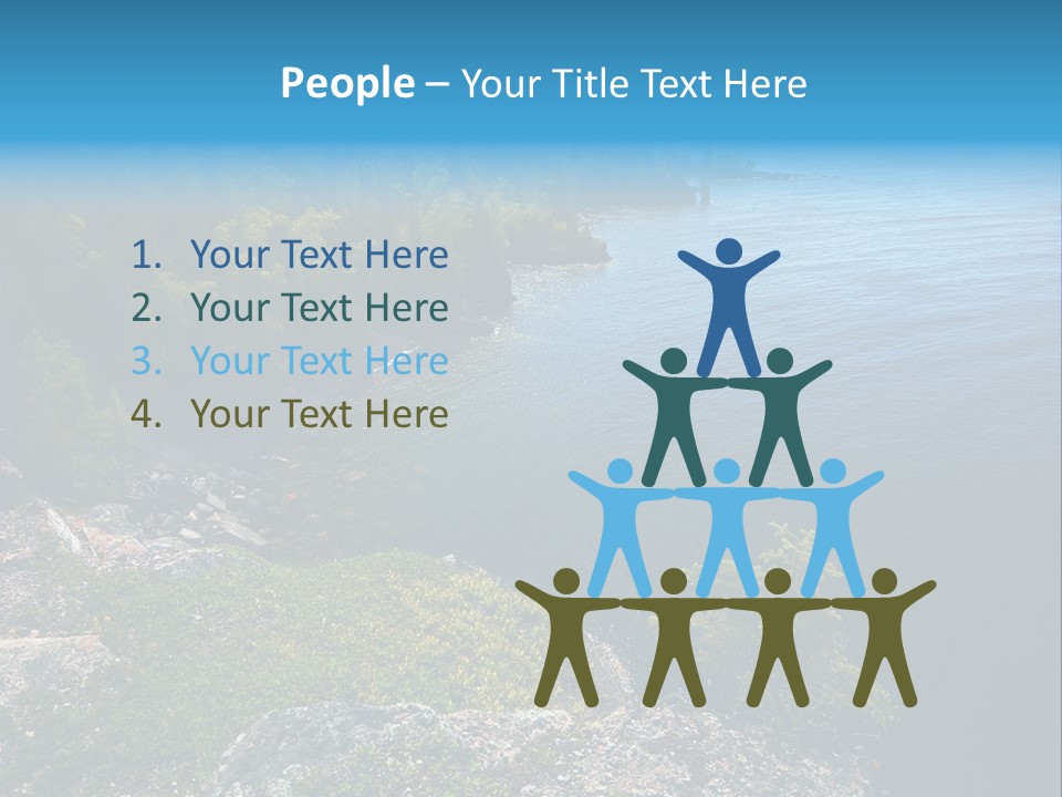 Overview Of Several Bays On Lake Superior North Shore. More With Keyword Series14 PowerPoint Template