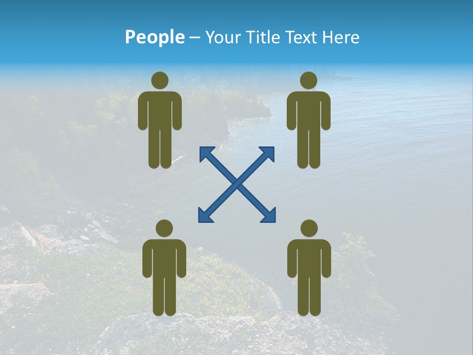 Overview Of Several Bays On Lake Superior North Shore. More With Keyword Series14 PowerPoint Template