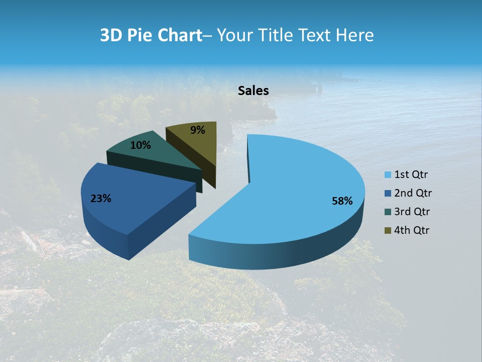 Overview Of Several Bays On Lake Superior North Shore. More With Keyword Series14 PowerPoint Template
