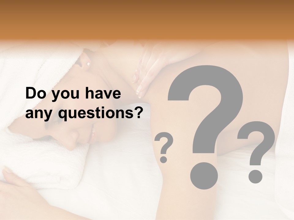 Lovely Lady In Massage Salon PowerPoint Template