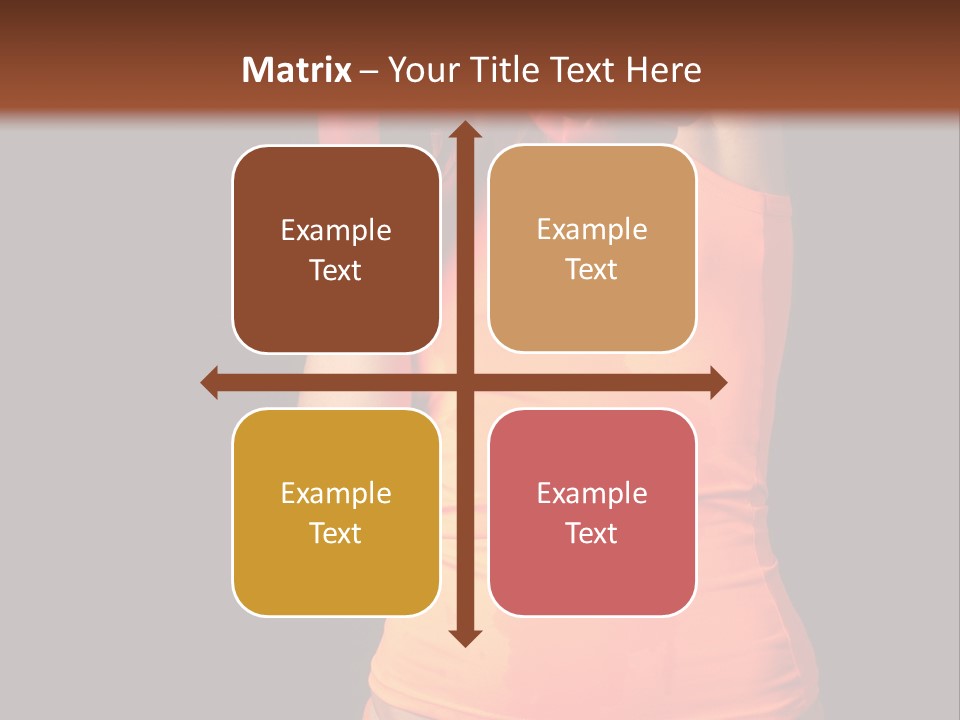 Sporty Girl In Boxing Gloves Punching PowerPoint Template