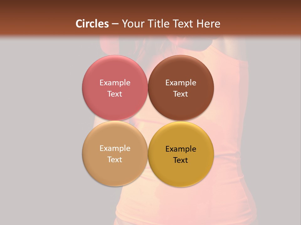 Sporty Girl In Boxing Gloves Punching PowerPoint Template