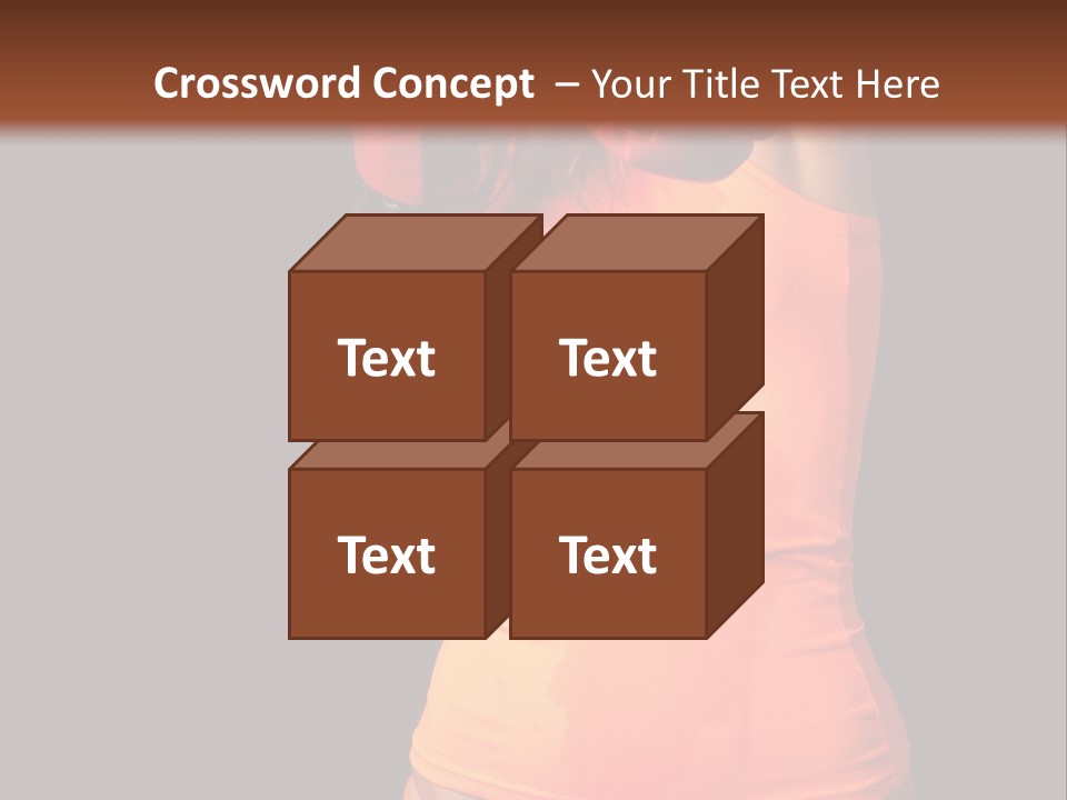 Sporty Girl In Boxing Gloves Punching PowerPoint Template