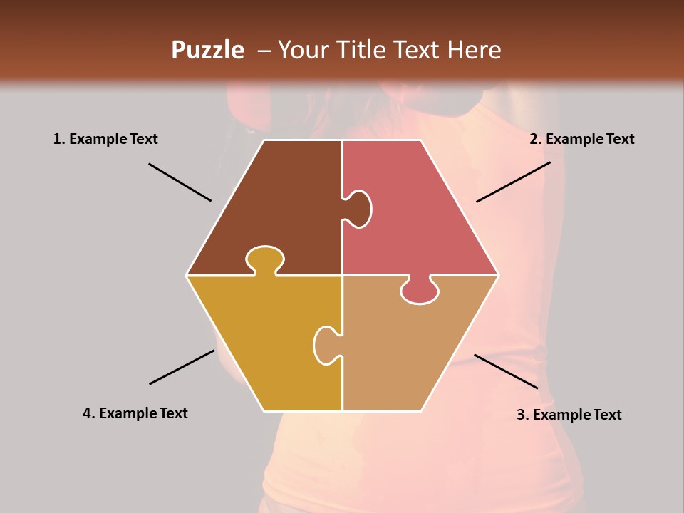 Sporty Girl In Boxing Gloves Punching PowerPoint Template