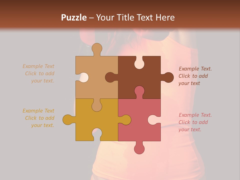 Sporty Girl In Boxing Gloves Punching PowerPoint Template