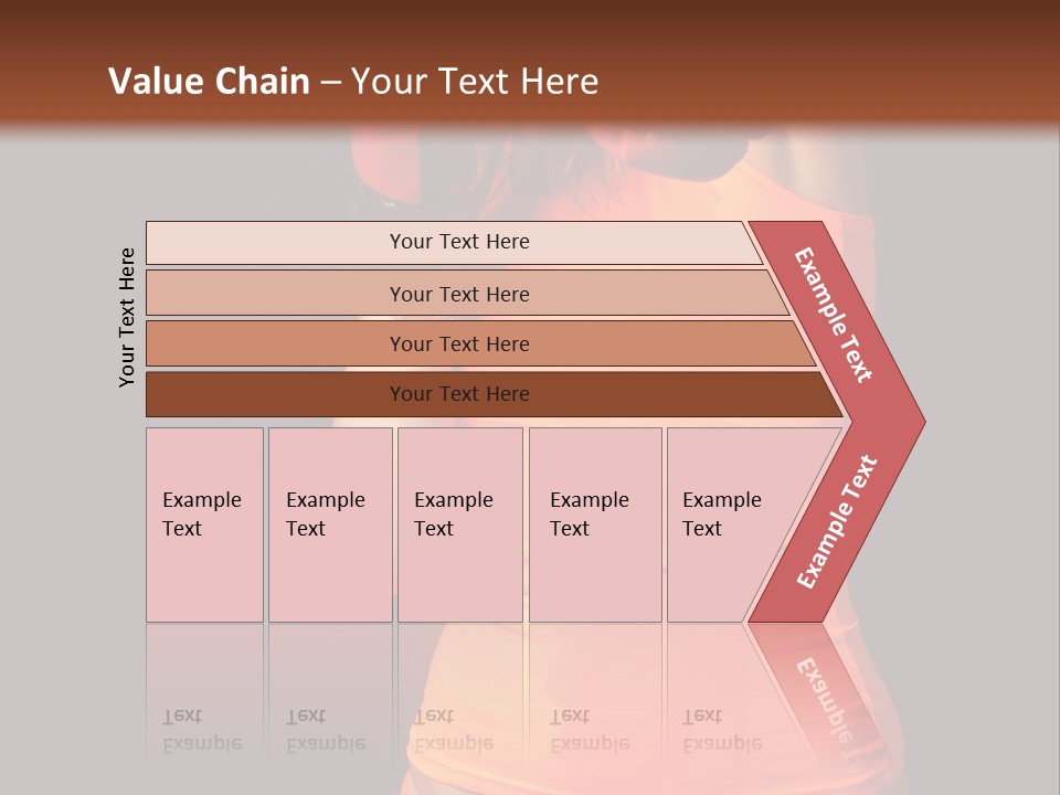 Sporty Girl In Boxing Gloves Punching PowerPoint Template