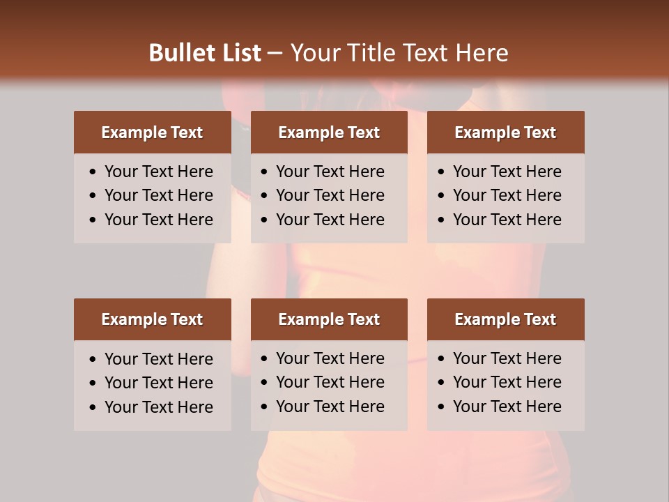 Sporty Girl In Boxing Gloves Punching PowerPoint Template