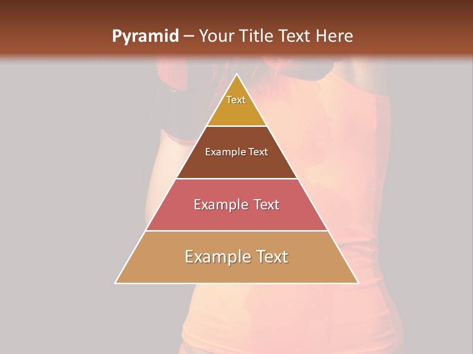 Sporty Girl In Boxing Gloves Punching PowerPoint Template