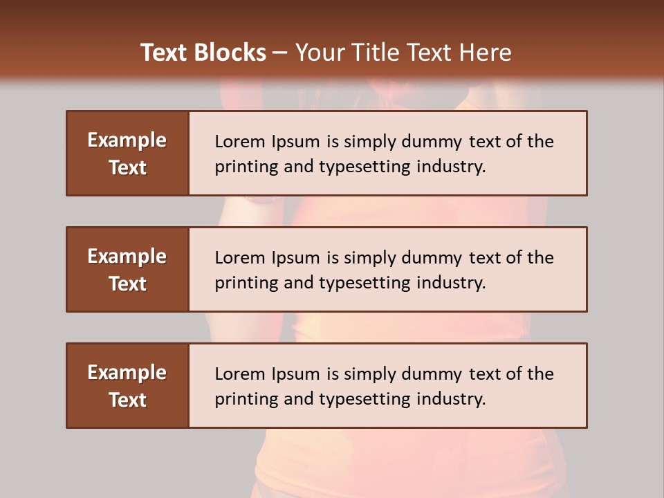 Sporty Girl In Boxing Gloves Punching PowerPoint Template