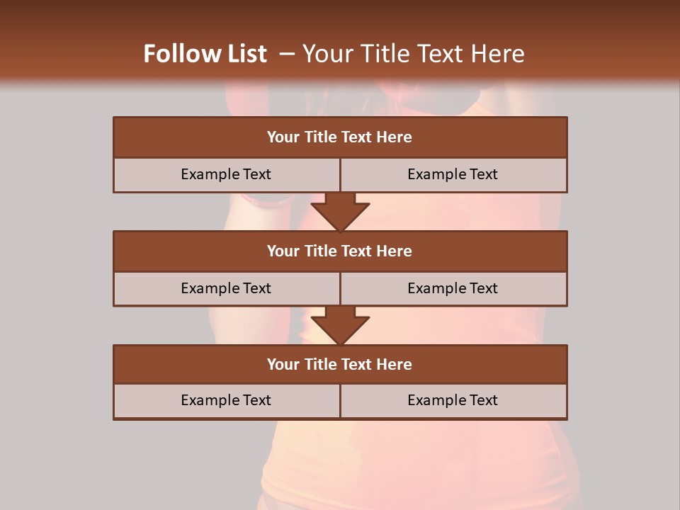 Sporty Girl In Boxing Gloves Punching PowerPoint Template