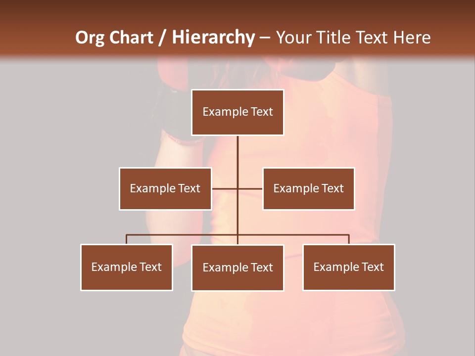 Sporty Girl In Boxing Gloves Punching PowerPoint Template