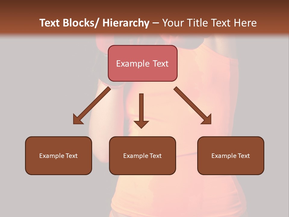 Sporty Girl In Boxing Gloves Punching PowerPoint Template