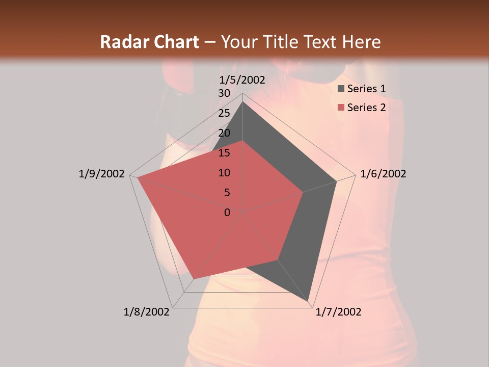 Sporty Girl In Boxing Gloves Punching PowerPoint Template