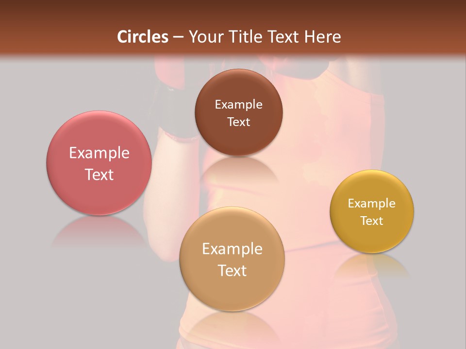 Sporty Girl In Boxing Gloves Punching PowerPoint Template