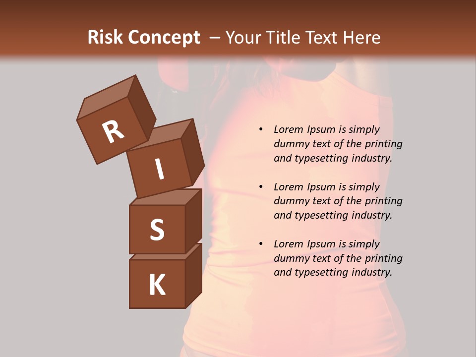 Sporty Girl In Boxing Gloves Punching PowerPoint Template