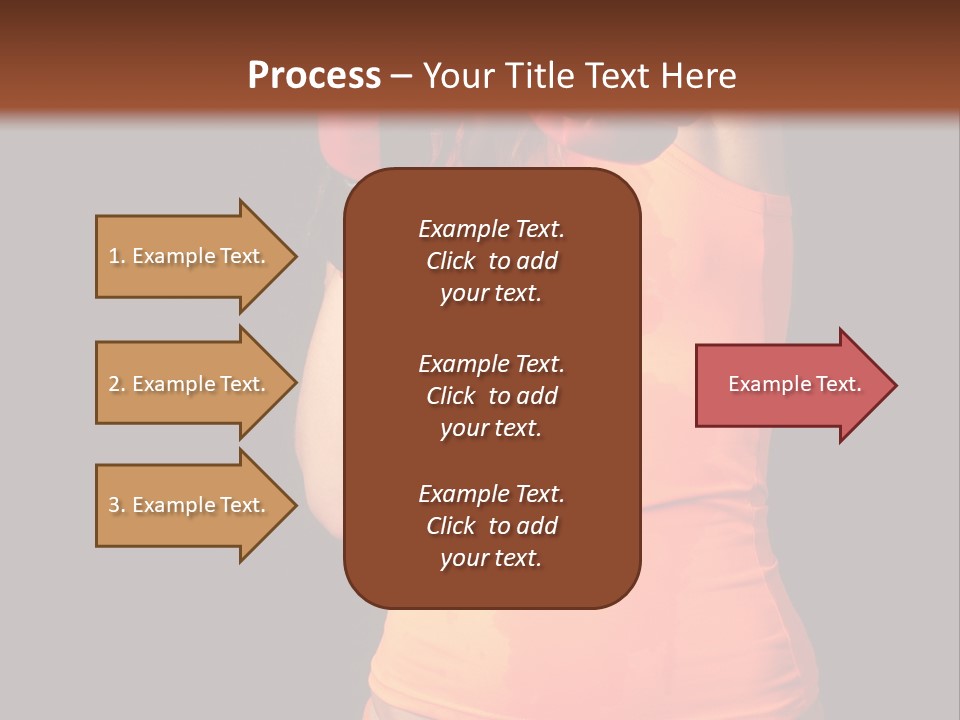 Sporty Girl In Boxing Gloves Punching PowerPoint Template