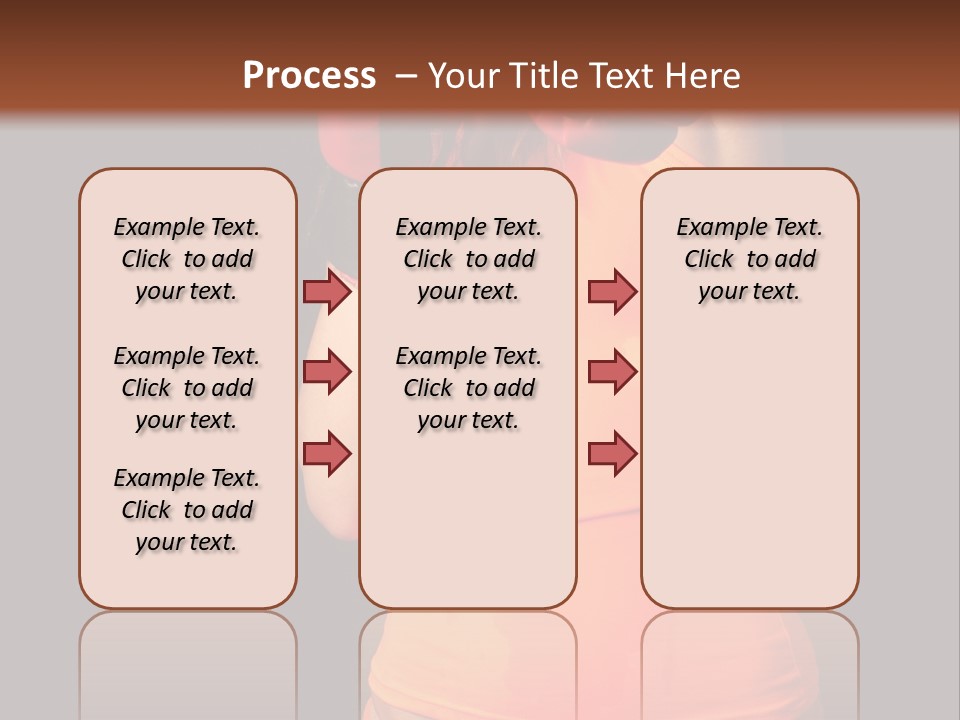 Sporty Girl In Boxing Gloves Punching PowerPoint Template